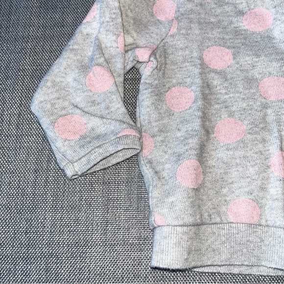 H&M Cardigan 4-6 Month Grey & Pink Polka Dot Baby Sweater - Picture 5 of 12